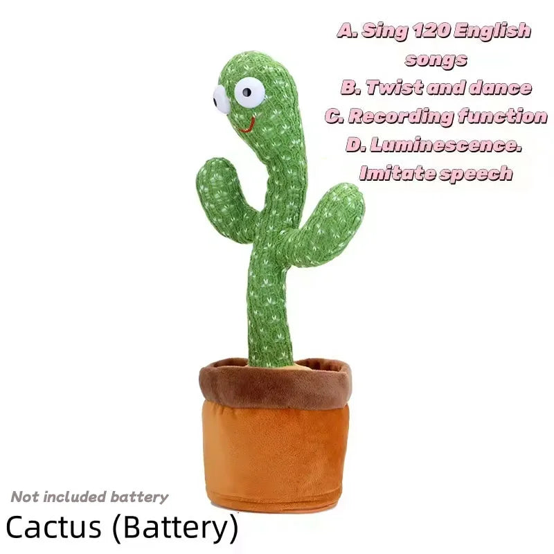 Dancing Cactus Toy - Your New Interactive Plush Buddy that Sings, Dances, and Repeats for Endless Fun!