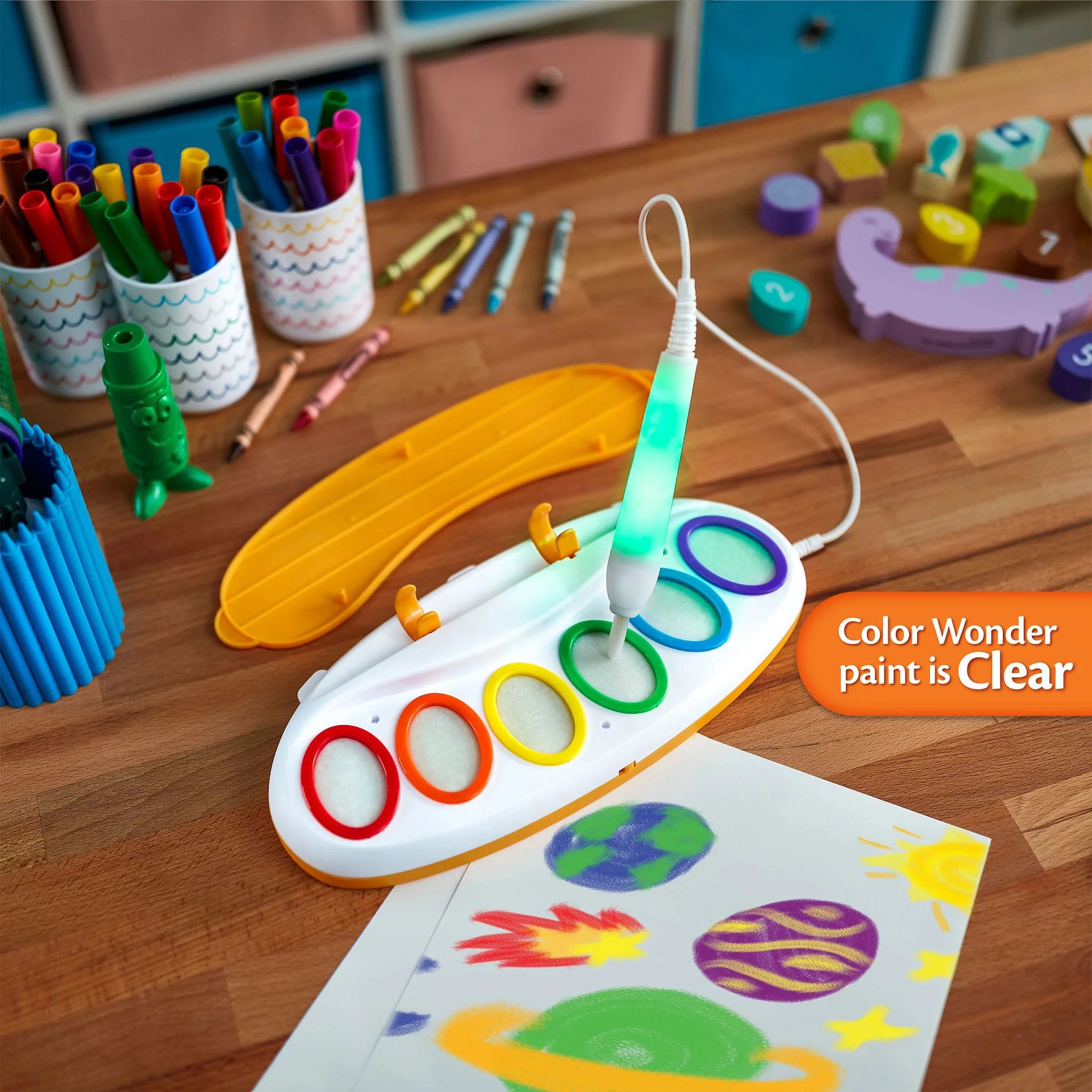 Unleash Creativity with the Color Wonder Magic Light Brush - Mess-Free Painting Set for Kids Aged 3 and Up!