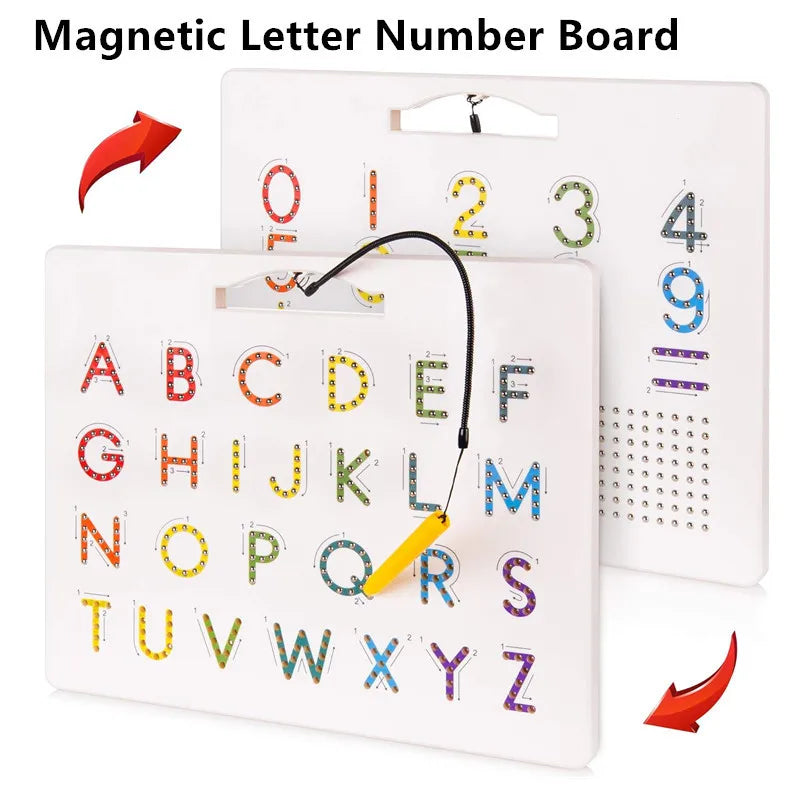 Magnetic Alphabet Tracing Board - Fun & Interactive Learning Tool for Kids 6-12 | Master ABCs & Numbers with Ease!