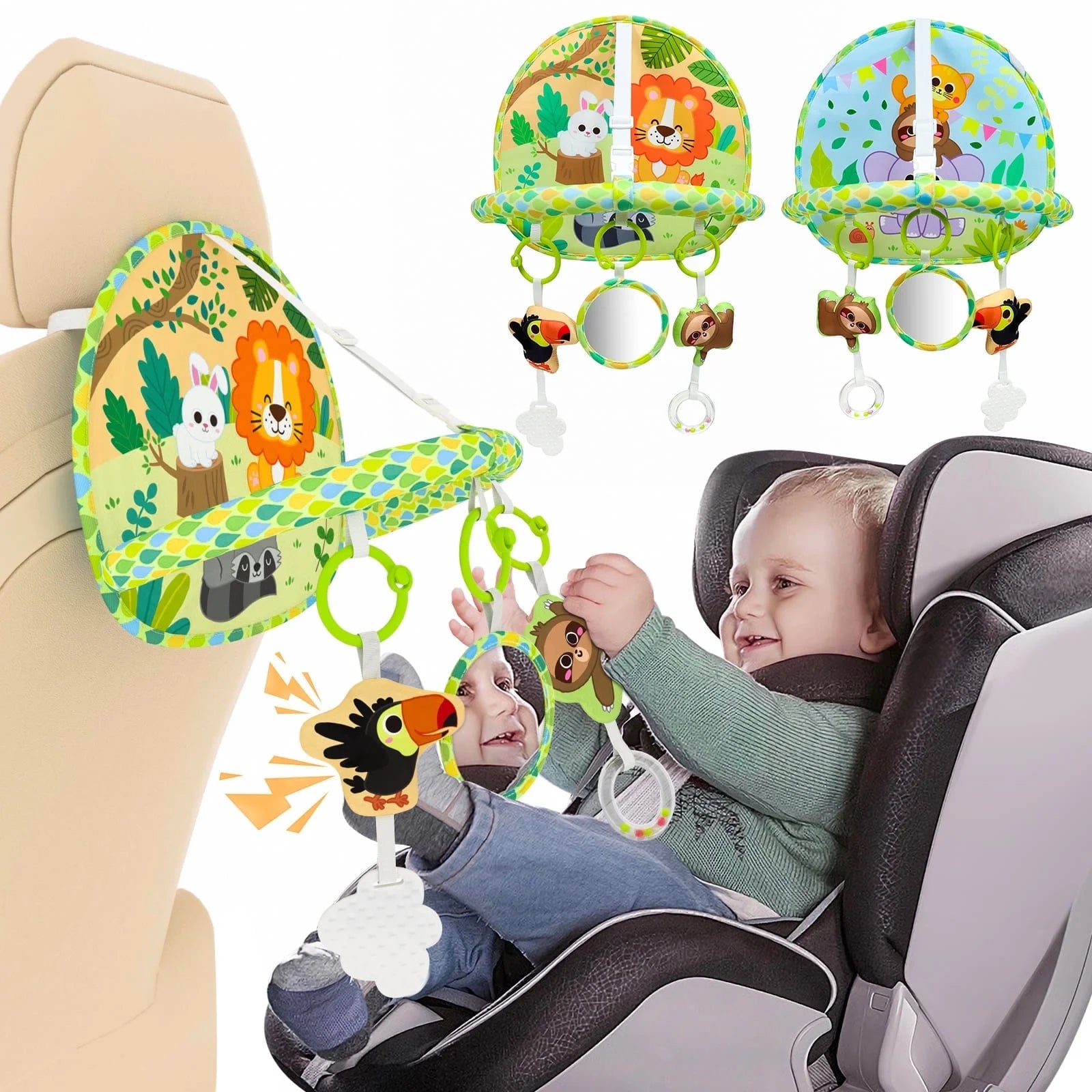 Engaging Double-Sided Baby Car Seat Toy for Travel - Perfect Entertainment for Infants and Newborns!