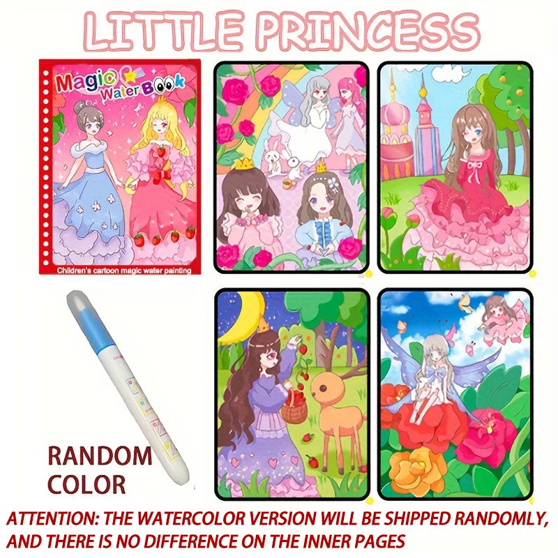 Unleash Creativity with the Magical Water Drawing Book - A Reusable Montessori Coloring Adventure for Sensory Learning and Fun!