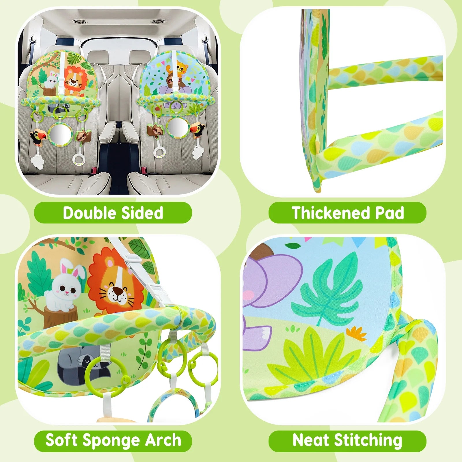 Engaging Double-Sided Baby Car Seat Toy for Travel - Perfect Entertainment for Infants and Newborns!