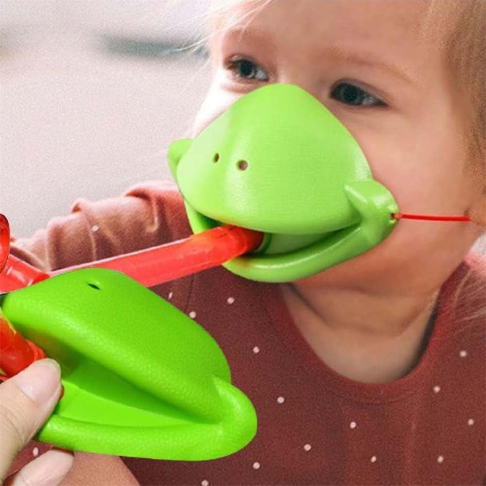 Frog Mask Blow Tongue Game Set - Unleash Fun with 4 Multiplayer Masks for Lively Parties!