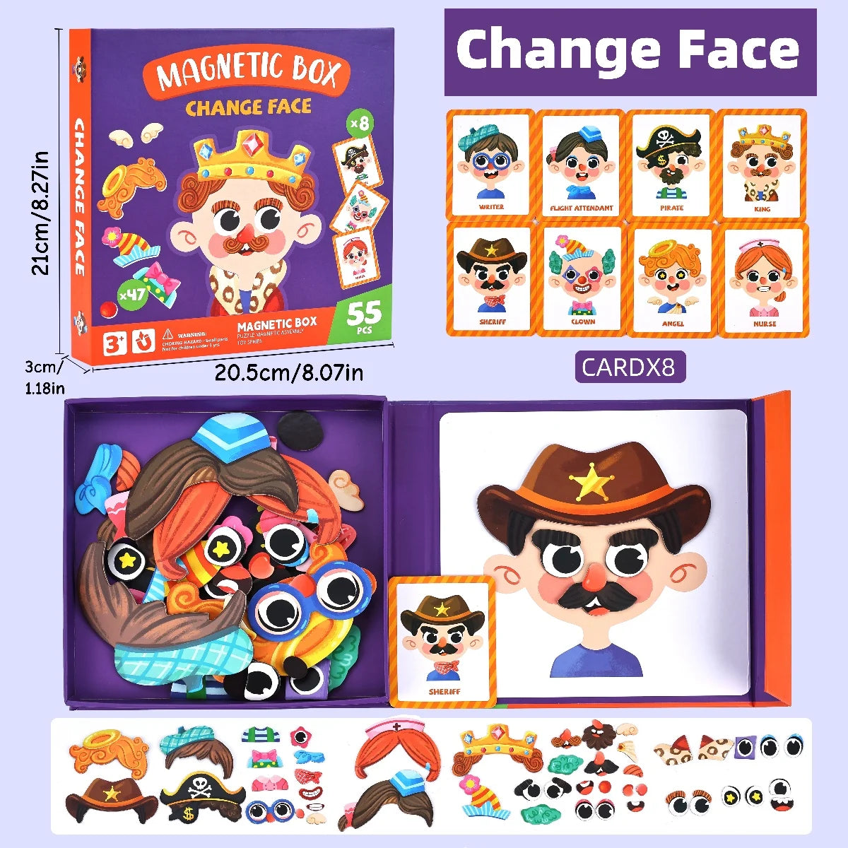 Magnetic Dress-Up Puzzle Toys for Kids - Spark Imagination and Creativity in Boys and Girls Aged 3-6, Perfect for Travel and Gift Giving!