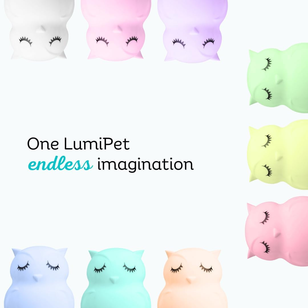 Enchanting Remote Control Owl Night Light for Kids - 9 Soothing Colors & Sleep Timer - Rechargeable, Battery-Powered Lamp for Baby Nursery and Toddler Rooms