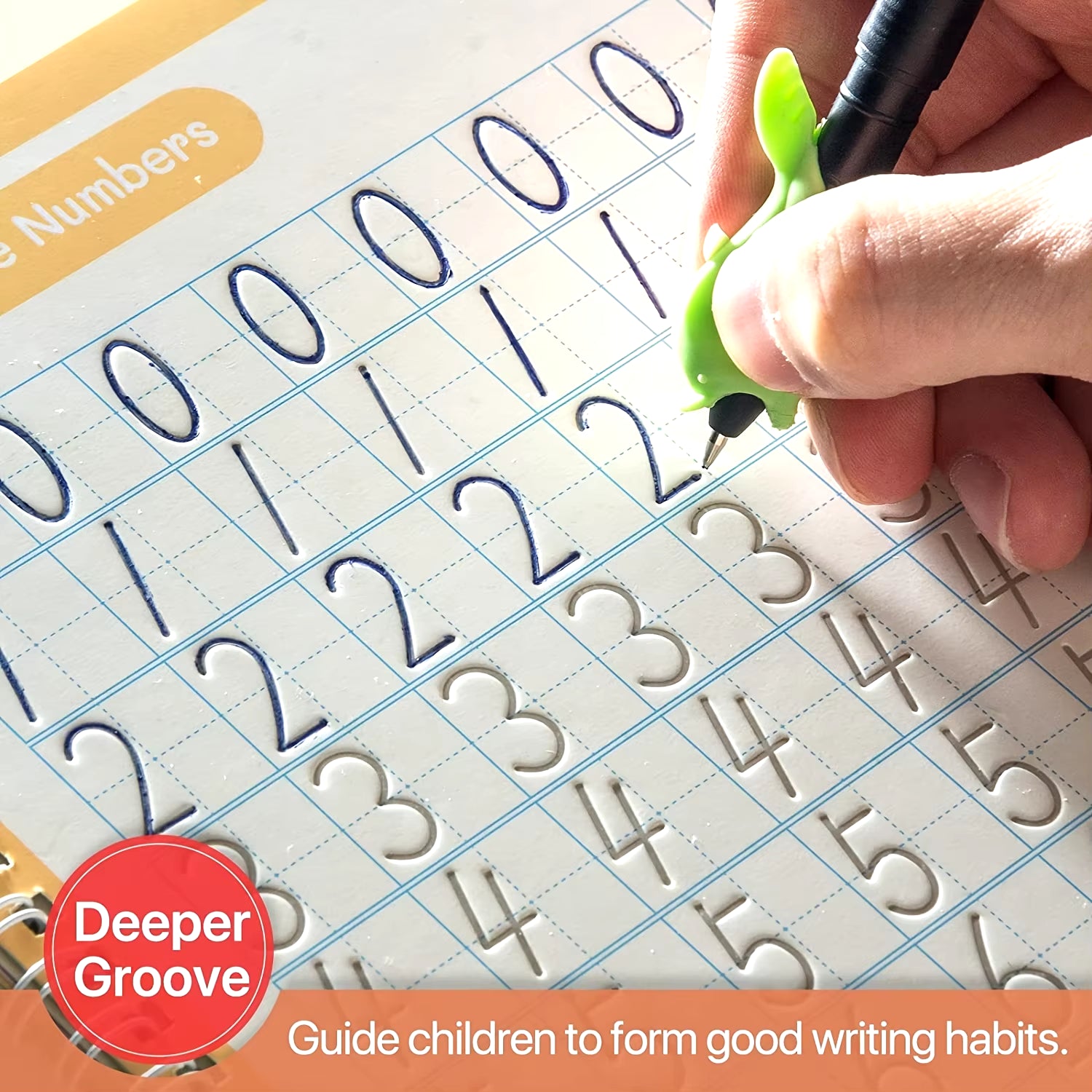 Unlock Your Child's Writing Potential with the Magic Reusable Copy Book - Fun, Wipe Clean Practice with Music Stickers!