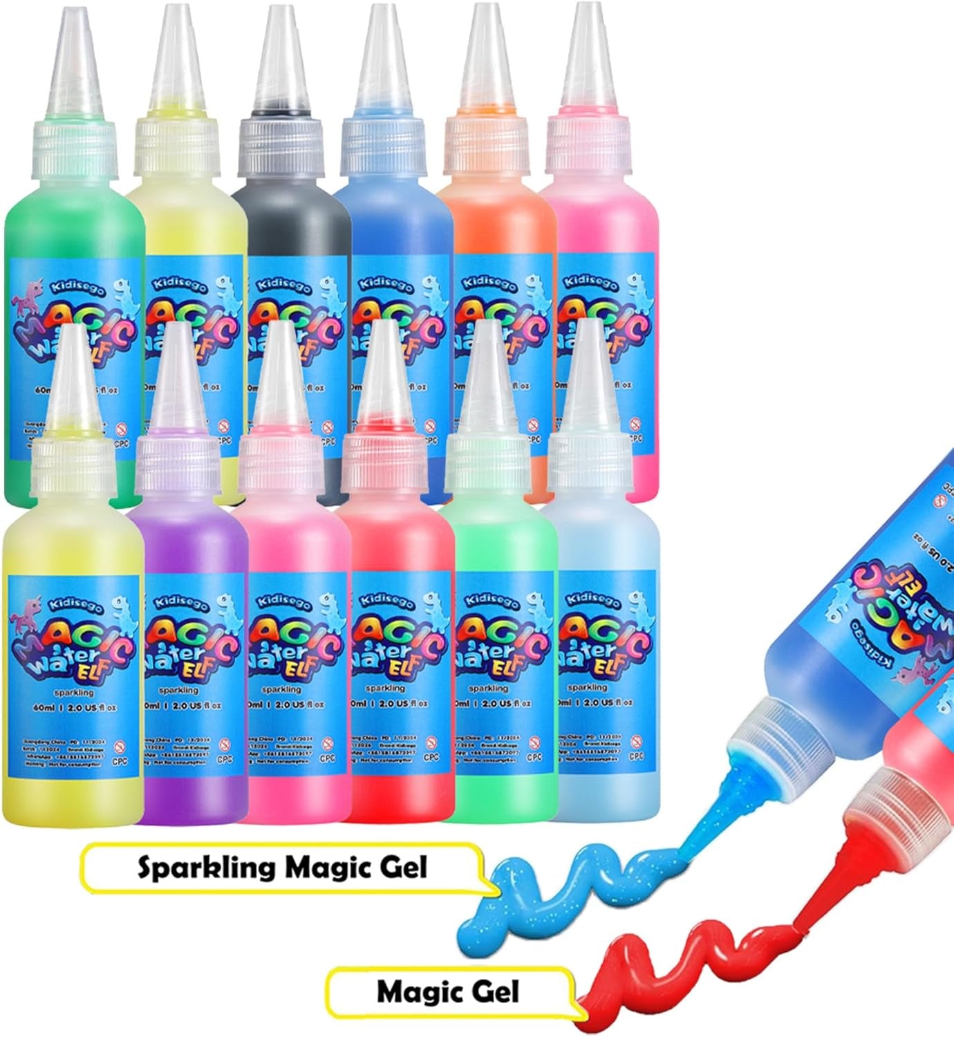 Unleash Creativity with the Aqua Fairy Water Gel Kit – 12 Vibrant Colors, 18 Fun Molds, and 6 Packs of Magic Powder for Endless Imaginative Play!