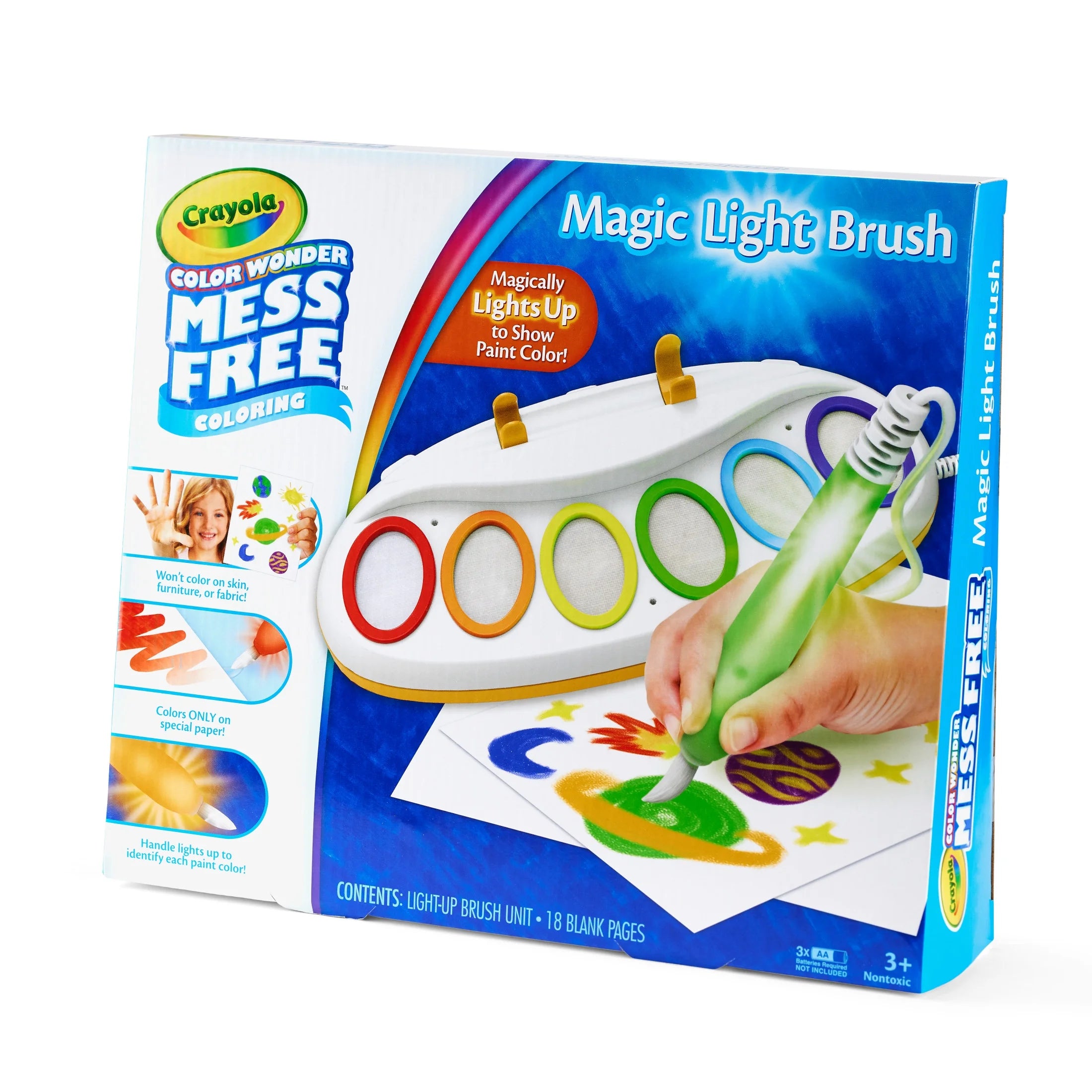 Unleash Creativity with the Color Wonder Magic Light Brush - Mess-Free Painting Set for Kids Aged 3 and Up!