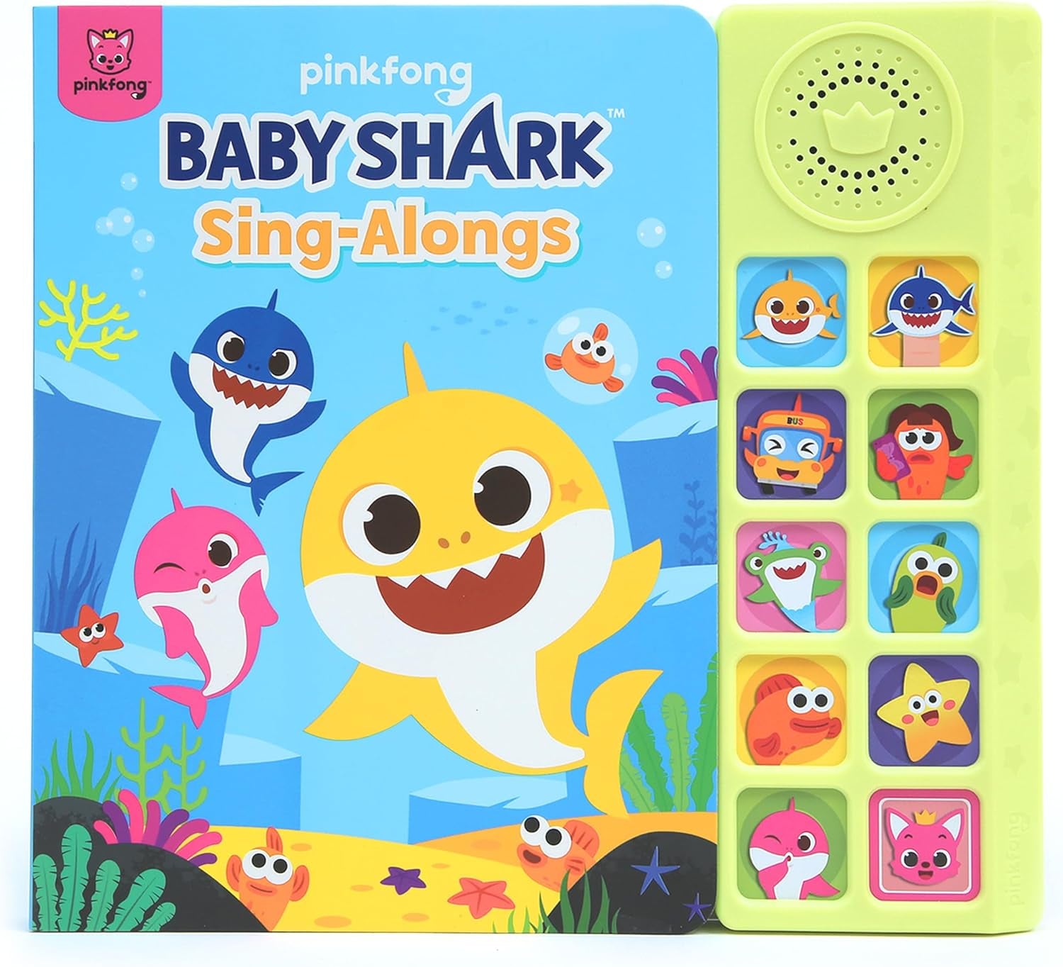 Delightful Baby Shark Sing-Alongs 10-Button Sound Book | Perfect Educational Toy for Toddlers Aged 1-3 | Interactive Learning Experience with Beloved Shark Songs