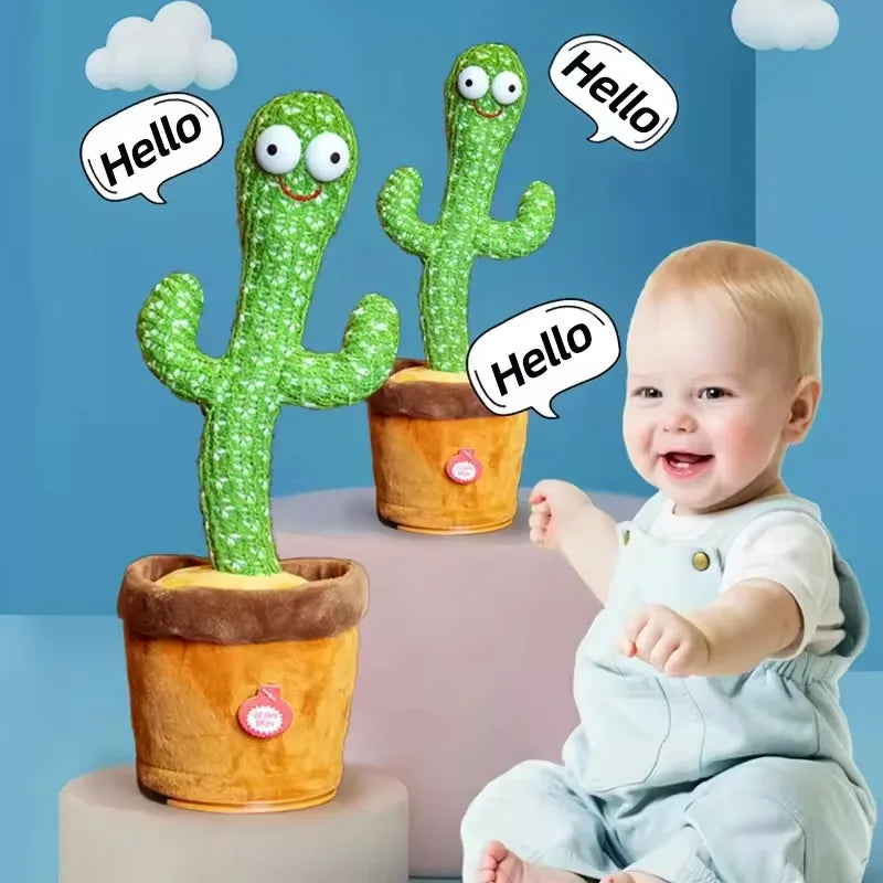 Dancing Cactus Toy - Your New Interactive Plush Buddy that Sings, Dances, and Repeats for Endless Fun!