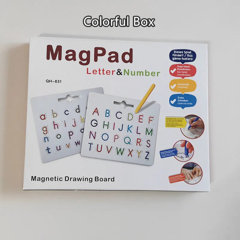 Magnetic Alphabet Tracing Board - Fun & Interactive Learning Tool for Kids 6-12 | Master ABCs & Numbers with Ease!