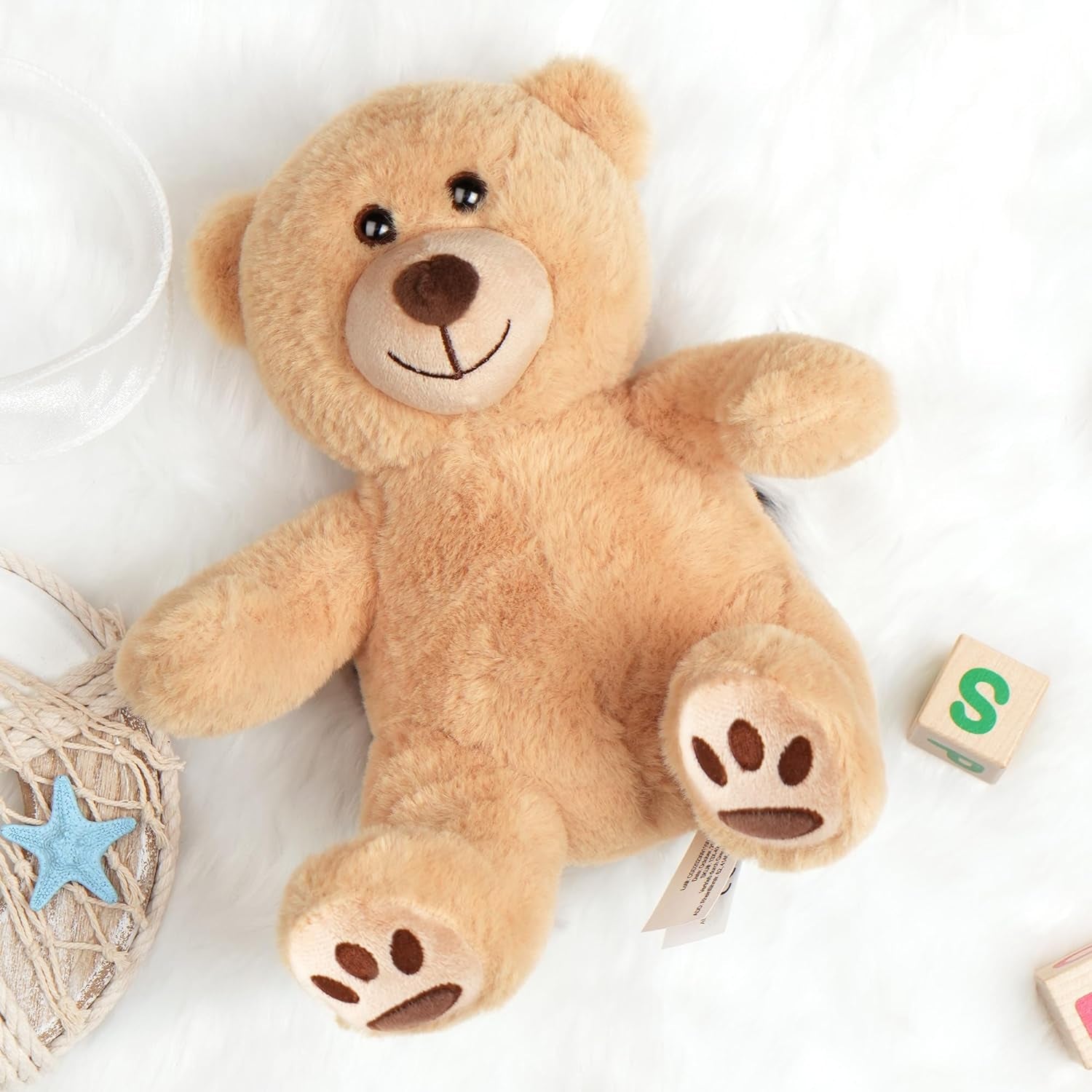 Cuddle Up with Our Adorable 10-Inch Teddy Bear Plush Toy - Perfect Gift for Kids and Toddlers!