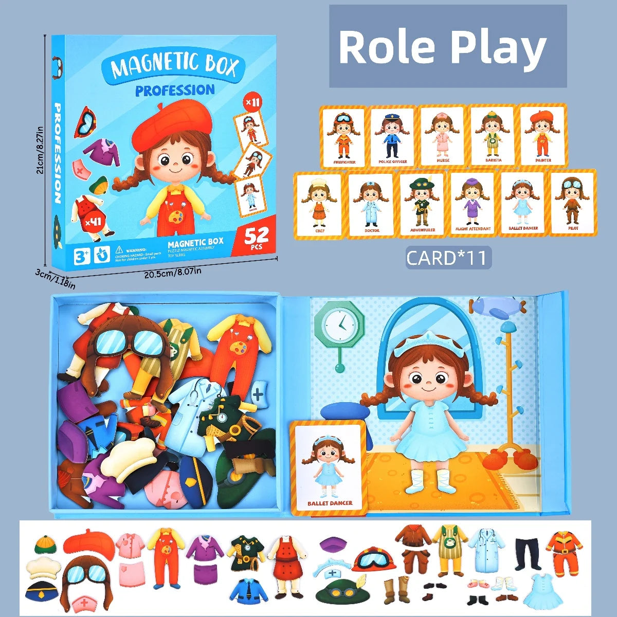 Magnetic Dress-Up Puzzle Toys for Kids - Spark Imagination and Creativity in Boys and Girls Aged 3-6, Perfect for Travel and Gift Giving!