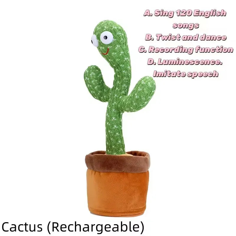 Dancing Cactus Toy - Your New Interactive Plush Buddy that Sings, Dances, and Repeats for Endless Fun!