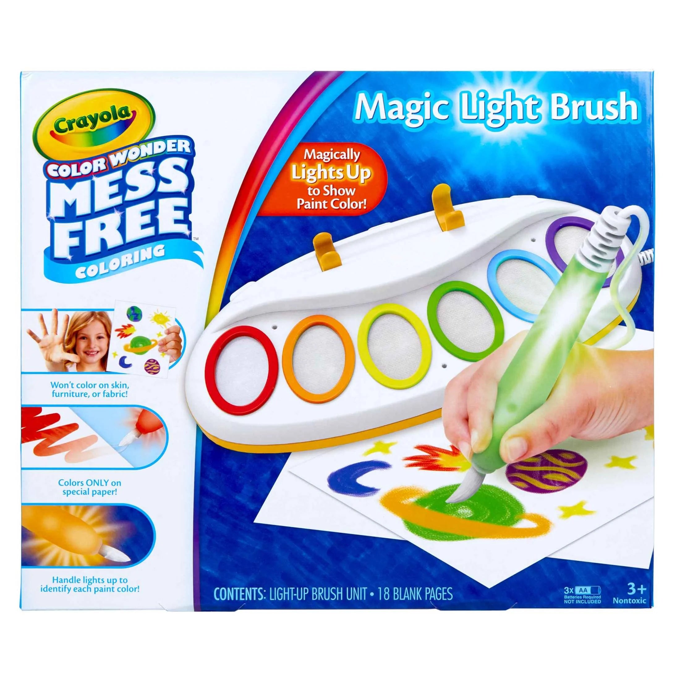 Color Wonder Magic Light Brush - Mess-Free Painting Set for Kids Aged 3 and Up!