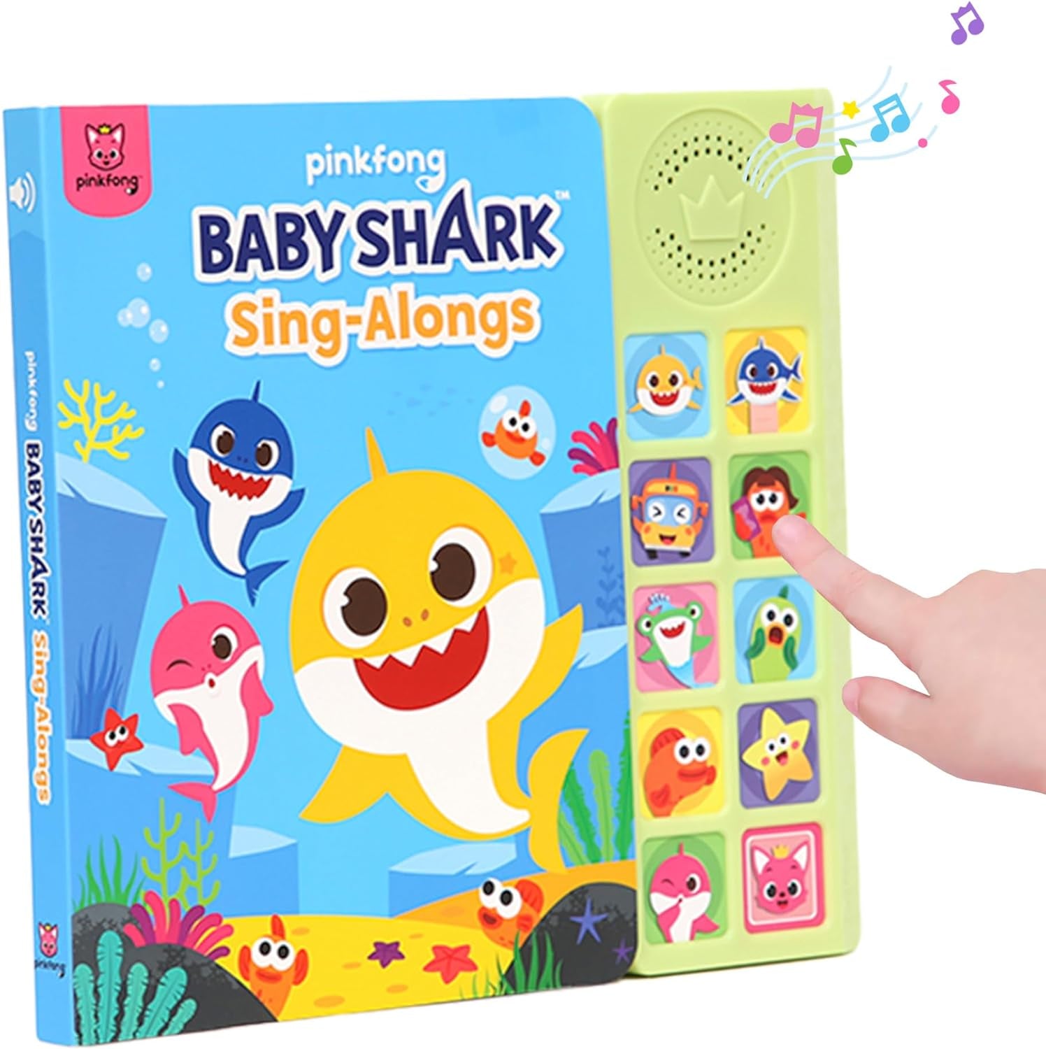 Delightful Baby Shark Sing-Alongs 10-Button Sound Book | Perfect Educational Toy for Toddlers Aged 1-3 | Interactive Learning Experience with Beloved Shark Songs