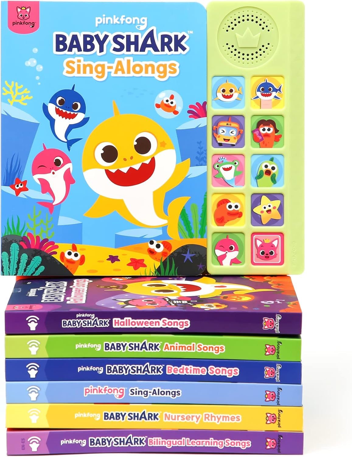 Delightful Baby Shark Sing-Alongs 10-Button Sound Book | Perfect Educational Toy for Toddlers Aged 1-3 | Interactive Learning Experience with Beloved Shark Songs