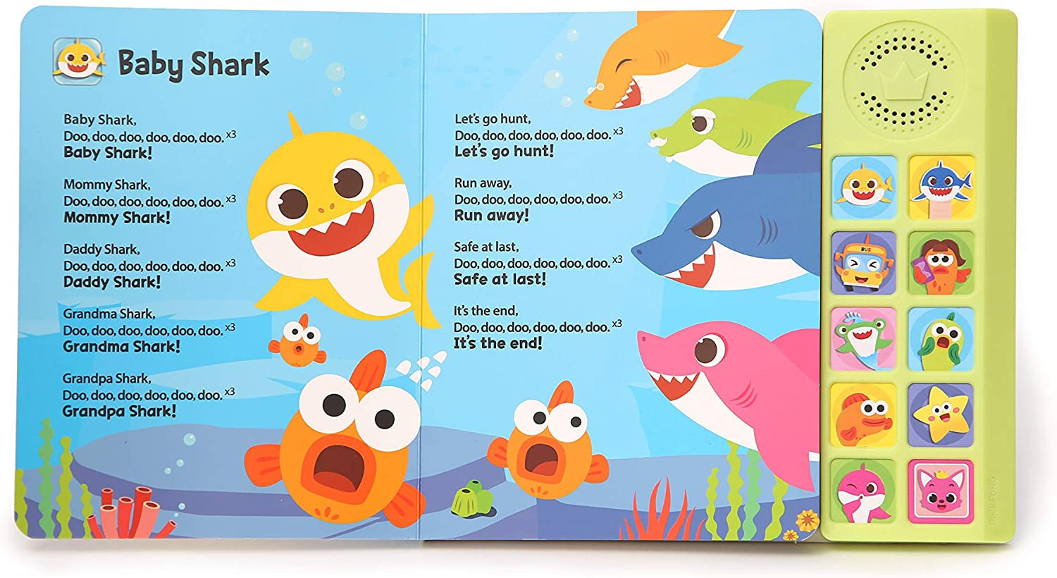 Delightful Baby Shark Sing-Alongs 10-Button Sound Book | Perfect Educational Toy for Toddlers Aged 1-3 | Interactive Learning Experience with Beloved Shark Songs