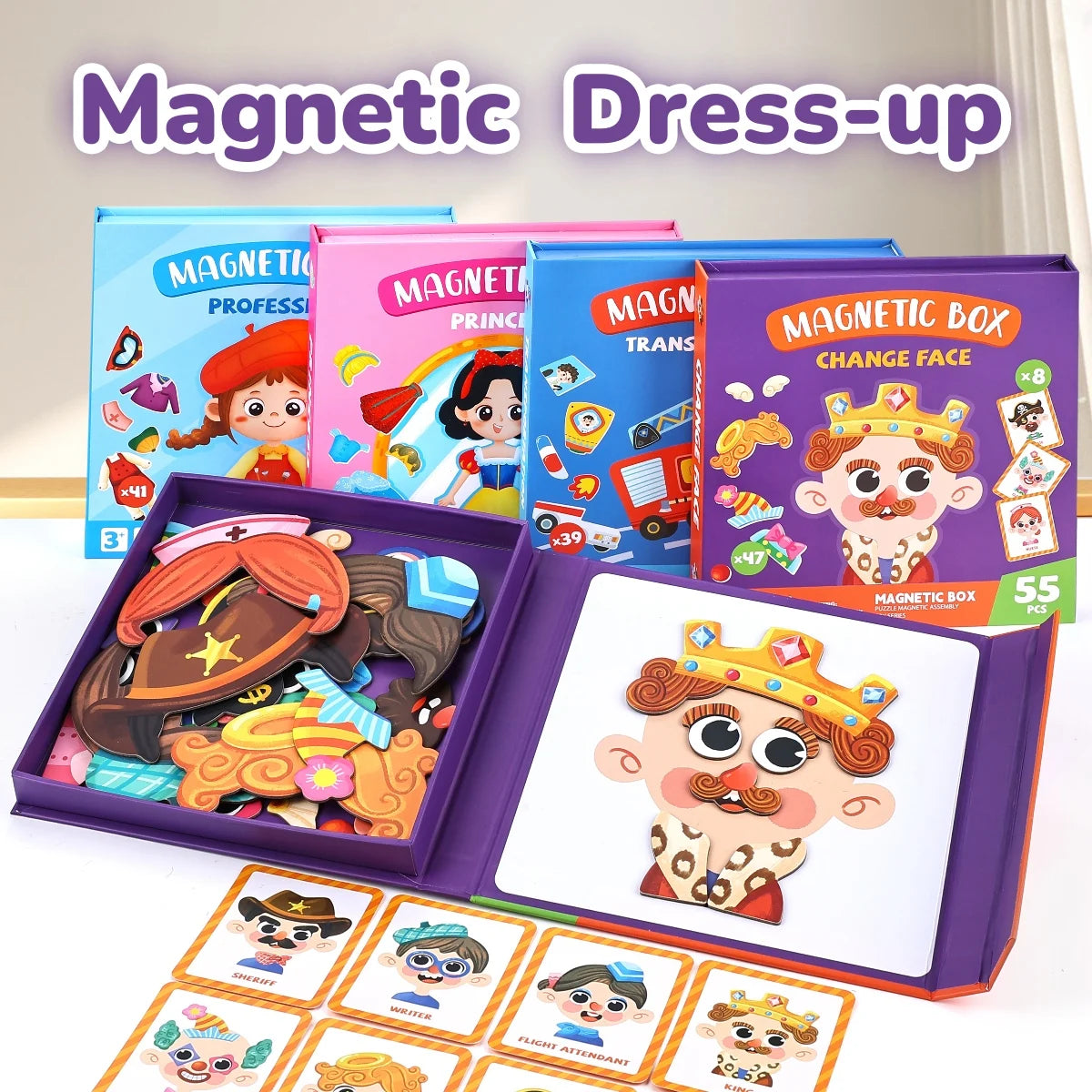 Magnetic Dress-Up Puzzle Toys for Kids - Spark Imagination and Creativity in Boys and Girls Aged 3-6, Perfect for Travel and Gift Giving!