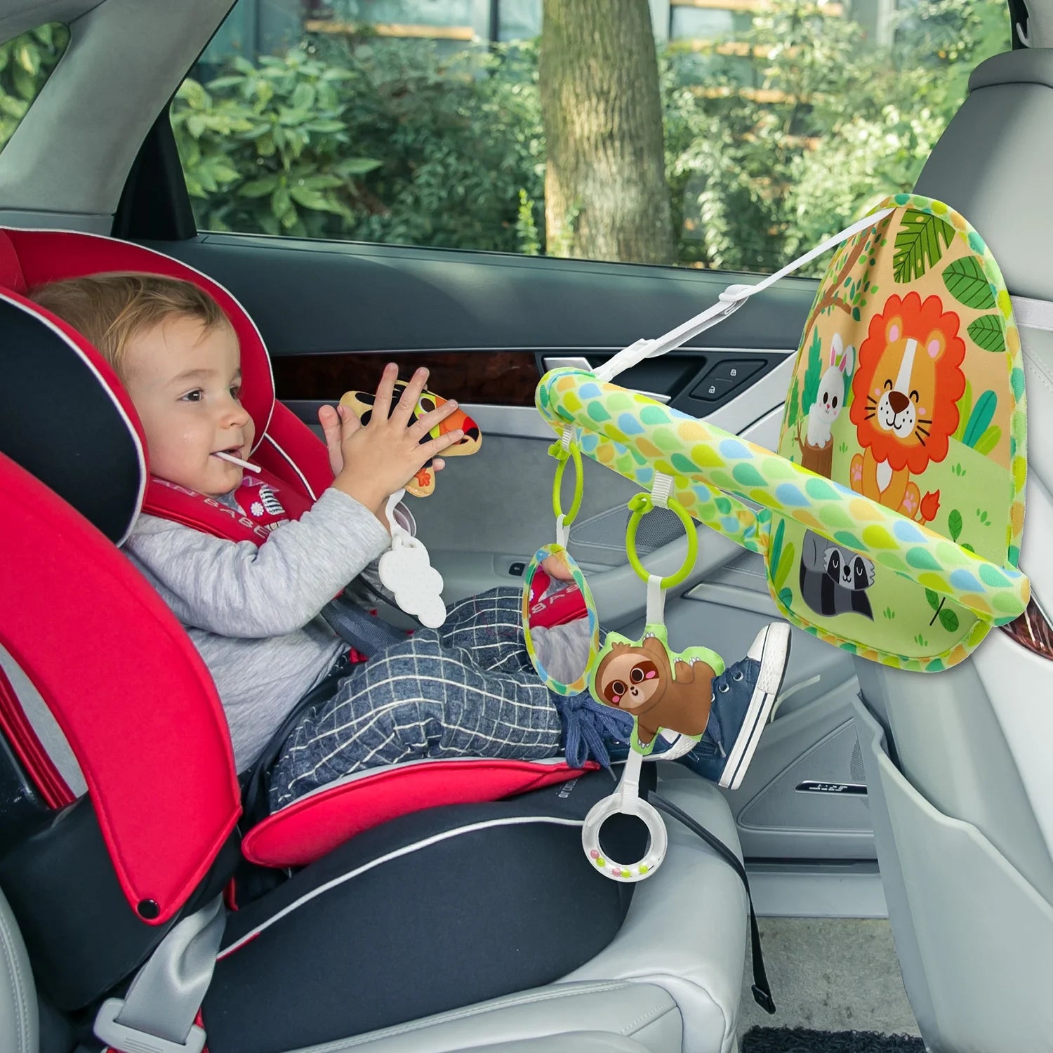 Engaging Double-Sided Baby Car Seat Toy for Travel - Perfect Entertainment for Infants and Newborns!