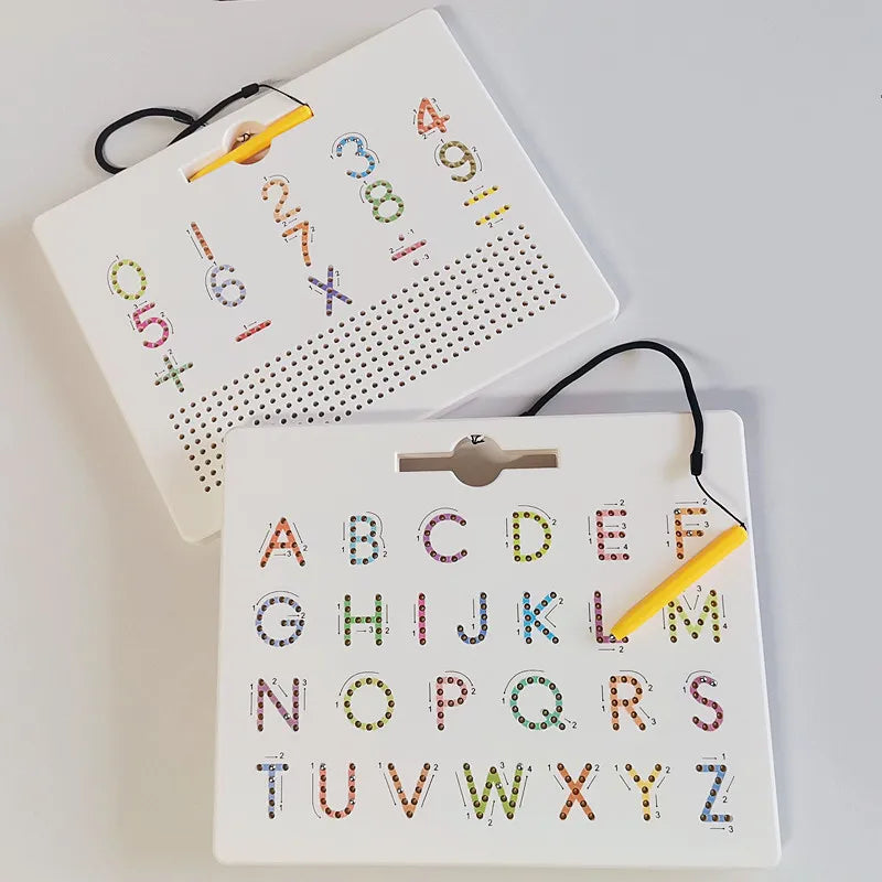 Magnetic Alphabet Tracing Board - Fun & Interactive Learning Tool for Kids 6-12 | Master ABCs & Numbers with Ease!