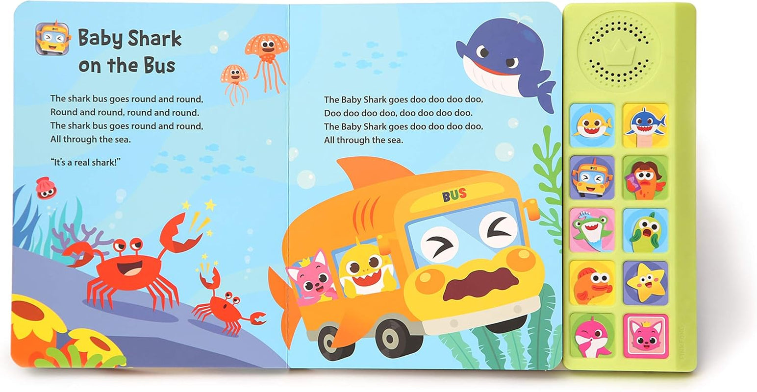 Delightful Baby Shark Sing-Alongs 10-Button Sound Book | Perfect Educational Toy for Toddlers Aged 1-3 | Interactive Learning Experience with Beloved Shark Songs