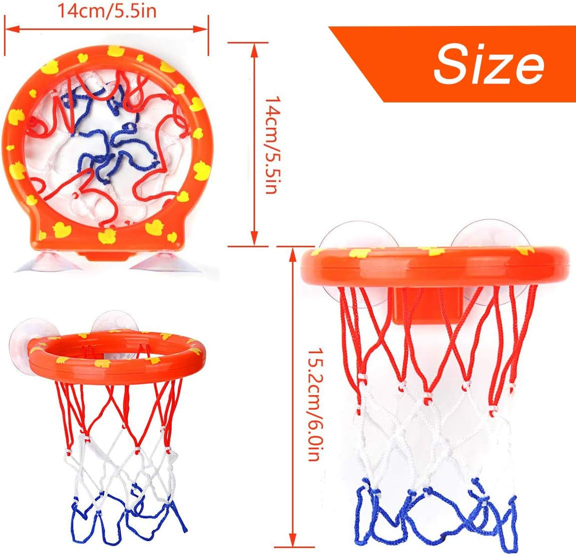Exciting Bath Toy Fun Basketball Hoop & Balls Set - Perfect Gift for Kids and Toddlers with 3 Colorful Balls Included
