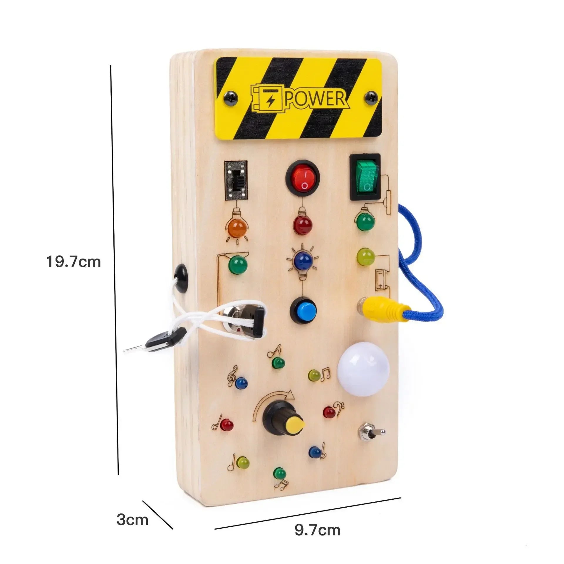 Engaging Montessori Busy Board: Fun and Educational Sensory Toy with Interactive LED Light for Kids Aged 2-4 - Perfect for Travel Adventures!